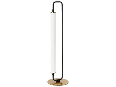 Dainolite Freya Matte Black Aged Brass White Buffet Lamp DNFYA2620LEDTMBAGB