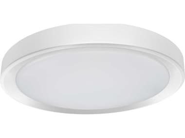Dainolite Flynn 1-Light Matte White Round Flush Mount DNFYN1224LEDFHMW