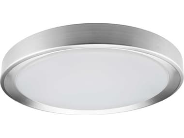 Dainolite Flynn 1-Light Satin Chrome White Round Flush Mount DNFYN1224LEDFHSC
