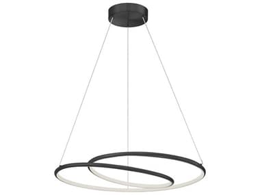 Dainolite Gabriel 1-Light Matte Black White Pendant DNGBL2438LEDCMB