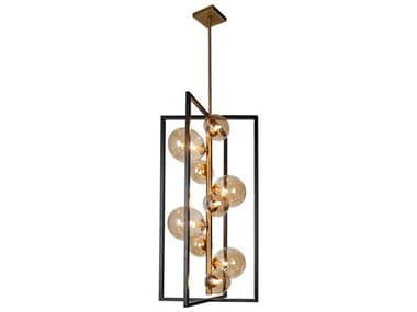 Dainolite Glasgow 9-Light Vintage Bronze Matte Black Champagne Globe Geometric Pendant DNGLA309PMBVB