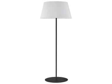 Dainolite Gretchen Matte Black White Fabric Floor Lamp DNGTCR631FMBWH