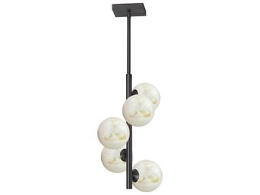 Dainolite Giovanna 5-Light Matte Black Globe Mini Pendant DNGVA175PMB
