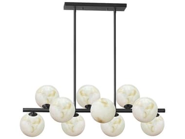 Dainolite Giovanna 10-Light Matte Black Globe Island Pendant DNGVA3110HPMB