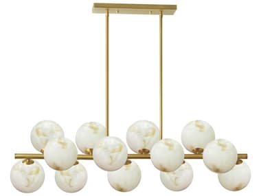 Dainolite Giovanna 13-Light Aged Brass Globe Island Pendant DNGVA4013HPAGB