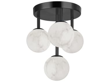 Dainolite Giovanna 4-Light Matte Black Globe Flush Mount DNGVA94FHMB