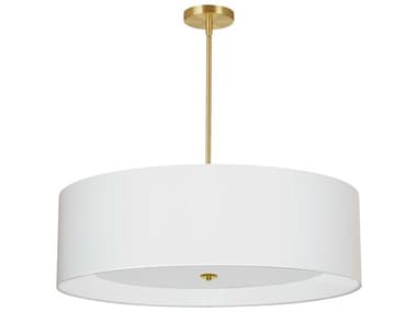 Dainolite Helena 4-Light Aged Brass White Pendant DNHEL304PAGBWH