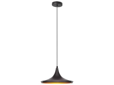 Dainolite Helsinki 1-Light Matte Black Gold Pendant DNHKI141PBK
