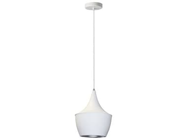 Dainolite Helsinki 1-Light Matte White Silver Mini Pendant DNHKI91PWH
