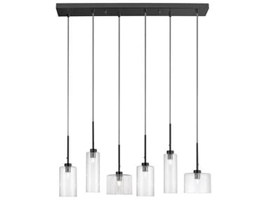 Dainolite Industrial Chic 6-Light Matte Black Island Pendant DNIC286PMB