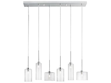 Dainolite Industrial Chic 6-Light Polished Chrome Linear Island Pendant DNIC286PPC