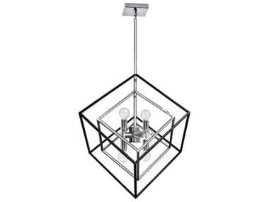 Dainolite Kappa 6-Light Polished Chrome Matte Black Geometric Pendant DNKAP196PPCMB