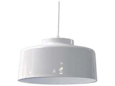 Dainolite Kup 1-Light White Drum Pendant DNKUP201PWH