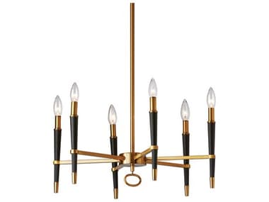 Dainolite Langford 6-Light Vintage Bronze Black Candelabra Chandelier DNLAN246CVB