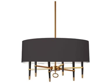 Dainolite Langford 6-Light Vintage Bronze Black Drum Chandelier DNLAN246CVBBK
