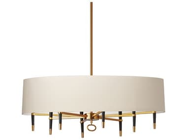 Dainolite Langford 8-Light Vintage Bronze Cream Black Island Pendant DNLAN408HCVBCRM
