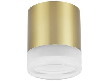 Dainolite Lucia 1-Light Aged Brass Cylinder Flush Mount DNLUC715LEDFHAGB