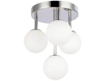 Dainolite Megallan 4-Light Polished Chrome Globe Flush Mount DNMGL94FHPC