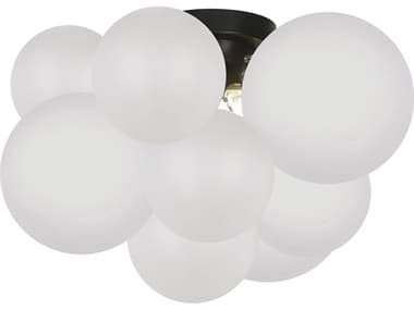 Dainolite Miles 3-Light Matte Black Globe Flush Mount DNMLS143FHMBFR