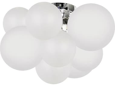 Dainolite Miles 3-Light Polished Chrome Globe Flush Mount DNMLS143FHPCFR