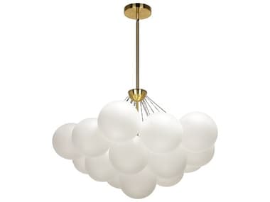 Dainolite Miles 4-Light Aged Brass Globe Chandelier DNMLS274CAGBFR