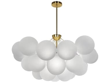 Dainolite Miles 8-Light Aged Brass Globe Chandelier DNMLS358CAGBFR