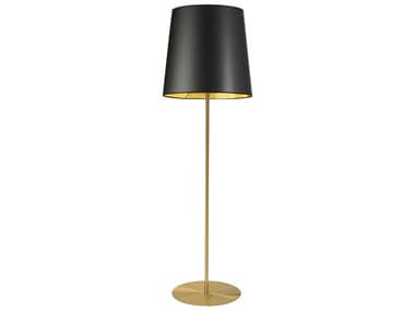 Dainolite Maine Aged Brass Black Gold Floor Lamp DNMM681FAGB698