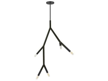 Dainolite Morgan 5-Light Matte Black Linear Mini Pendant DNMOR125PMB