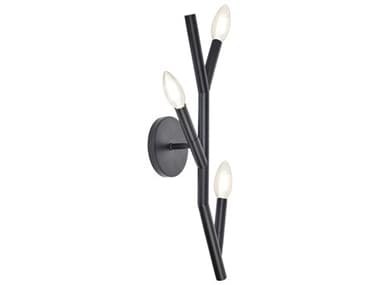 Dainolite Morgan 3-Light Matte Black Wall Sconce DNMOR203WMB