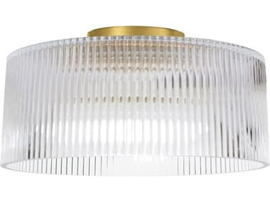 Dainolite Nadine 1-Light Aged Brass Drum Flush Mount DNNAD123FHAGBFL