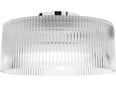Dainolite Nadine 1-Light Polished Chrome Drum Flush Mount DNNAD123FHPCFL