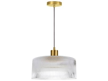 Dainolite Nadine 1-Light Aged Brass Drum Mini Pendant DNNAD123PAGBFL