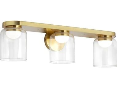 Dainolite Nadine 3-Light Aged Brass Vanity Light DNNAD1930LEDWAGB