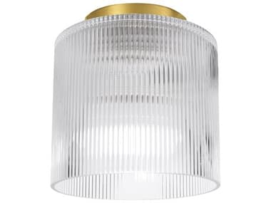 Dainolite Nadine 1-Light Aged Brass Cylinder Flush Mount DNNAD71FHAGBFL