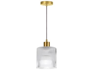 Dainolite Nadine 1-Light Aged Brass Drum Mini Pendant DNNAD71PAGBFL