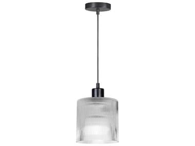Dainolite Nadine 1-Light Matte Black Drum Mini Pendant DNNAD71PMBFL