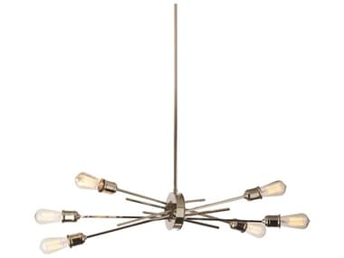 Dainolite Nebraska 6-Light Burnished Chrome Linear Sputnik Pendant DNNEB326HPBC