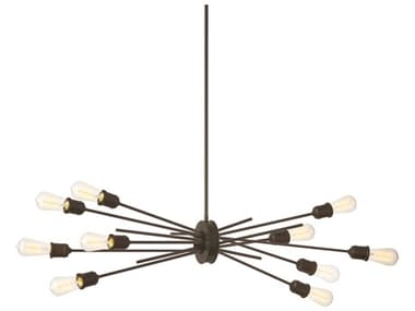 Dainolite Nebraska 10-Light Espresso Bronze Linear Sputnik Pendant DNNEB3910HPES