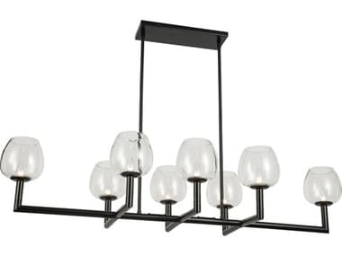 Dainolite Nora 8-Light Matte Black Linear Island Pendant DNNOR478HCMBCLR