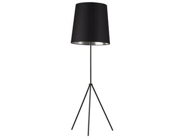 Dainolite Tripod Matte Black Silver Floor Lamp DNOD3F697MB