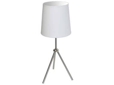 Dainolite Oversized Drum Satin Chrome White Fabric Silver Buffet Lamp DNOD3TS790SC