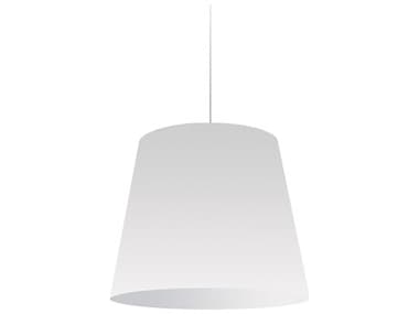 Dainolite Oversized Drum 1-Light Polished Chrome White Pendant DNODM790