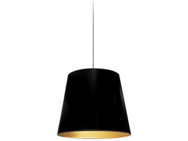Dainolite Oversized Drum 1-Light Black Gold Pendant DNODS698