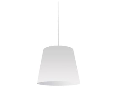 Dainolite Oversized Drum 1-Light Polished Chrome White Pendant DNODS790