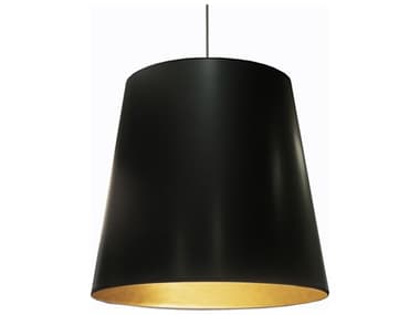 Dainolite Oversized Drum 1-Light Black Gold Pendant DNODXL698