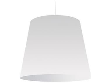 Dainolite Oversized Drum 1-Light Polished Chrome White Pendant DNODXL790