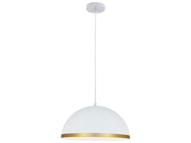 Dainolite Ofelia 1-Light Matte White Gold Dome Pendant DNOFE161PMWGLD
