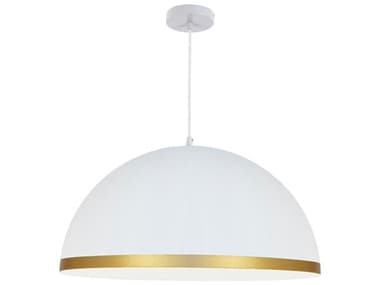 Dainolite Ofelia 1-Light Matte White Gold Dome Pendant DNOFE201PMWGLD