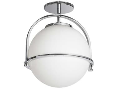 Dainolite Paola 1-Light Polished Chrome Globe Semi Flush Mount DNPAO121SFPC