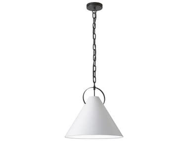 Dainolite Princeton 1-Light Matte Black White Pendant DNPCN161PMB790
